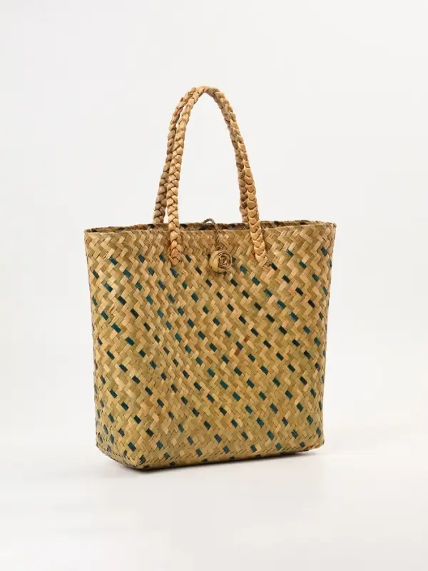 Сумка плетёная из пандана и водного гиацинта, 38&times;14&times;40 см