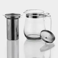 Чайник заварочный Magistro &laquo;Шейди&raquo;, 500 мл, с металлическим ситом и крышкой, боросиликатное стекло, прозрачный