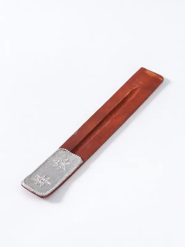 Подставка под благовония "Карма" дерево 25,5х3,5 см, серебро