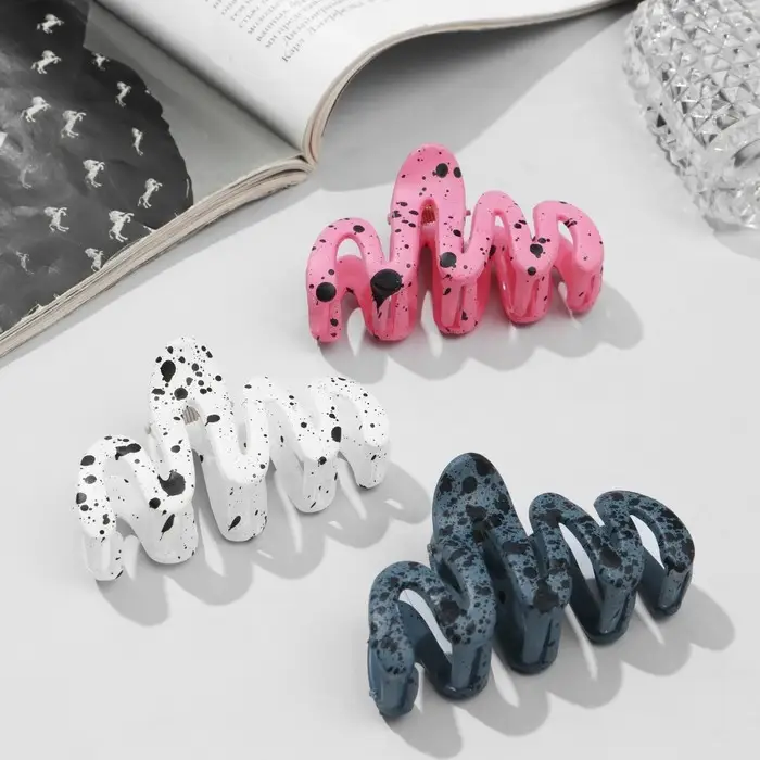 Крабик для волос «Флоранс», волна, 7 см, МИКС Крабик для волос «Флоранс», волна, 7 см, МИКС