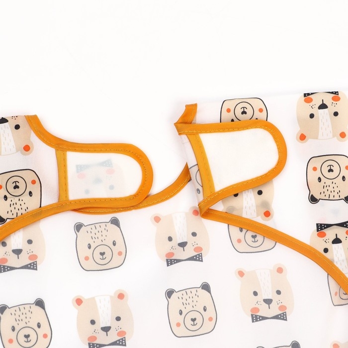 Нагрудник с рукавами и карманом «Мишка», рубашка, 0-2  года (рукав 34см, грудь 43*36см) Нагрудник с рукавами и карманом «Мишка», рубашка, 0-2  года (рукав 34см, грудь 43*36см)