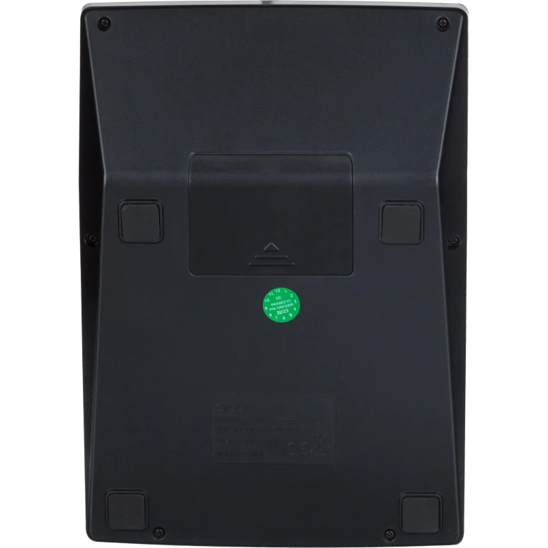 Калькулятор настольный ПОЛНОРАЗМ. Deli EM126,12-р,2стр,дв.пит,182х129мм,чер