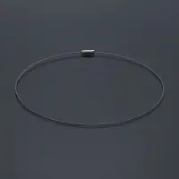 Основа для колье (чокер) с замком, 1 мм, набор 5 шт., цвет стальной, 45 см