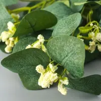 Цветы искусственные «Эвкалипт популус цветущий», h=65 см, белые