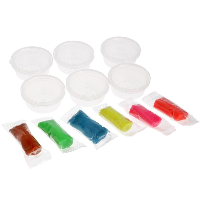 Набор игровой «Новогодние угощения», 6 баночек с пластилином Набор игровой «Новогодние угощения», 6 баночек с пластилином