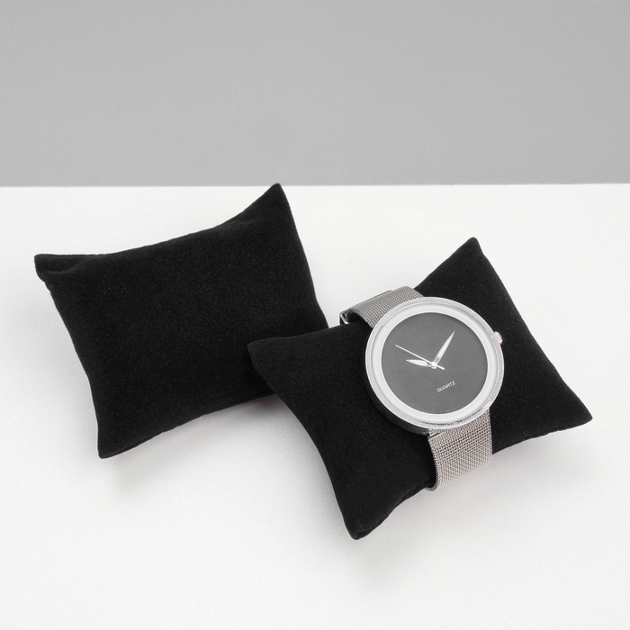 Подушка для украшений Queen fair, флок, 8×6,5×3,5 см, цвет чёрный Подушка для украшений Queen fair, флок, 8×6,5×3,5 см, цвет чёрный