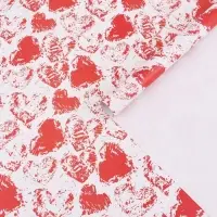 Бумага упаковочная &laquo;Сердечки&raquo;, глянец, 100&times;70 см, 1 шт.