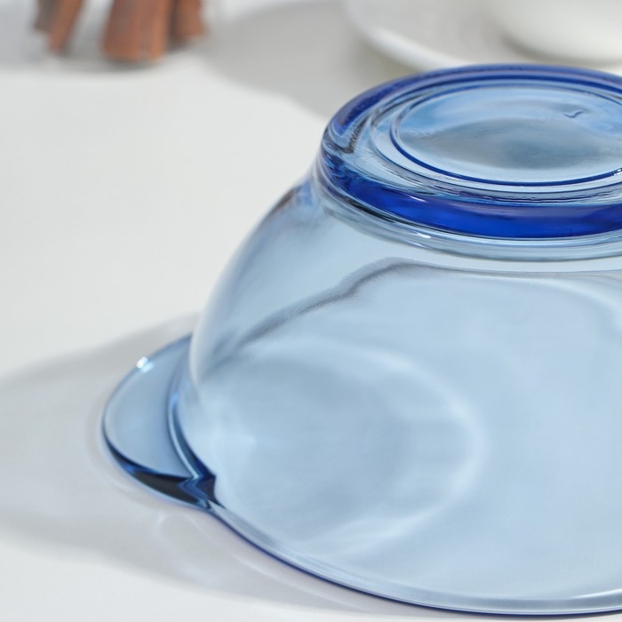 Бульонница стеклянная с ушками Only, 510 мл, цвет синий Бульонница стеклянная с ушками Only, 510 мл, цвет синий