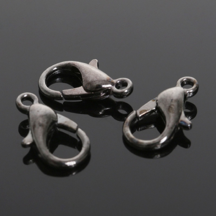 Замок-карабин СМ-536, (набор 10 шт.), 12×7 мм, цвет серый Замок-карабин СМ-536, (набор 10 шт.), 12×7 мм, цвет серый