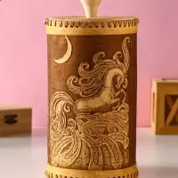 Туес большой "Конек-Горбунок", D13 смхH(с хватком)27,5 см, береста