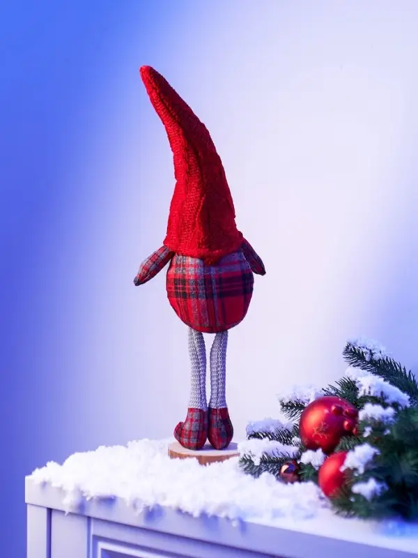 Фигура текстиль «Гном в красном» 55 см, 1 LED, от батареек AG13×3, свечение тёплое белое Фигура текстиль «Гном в красном» 55 см, 1 LED, от батареек AG13×3, свечение тёплое белое