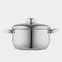 Кастрюля Катунь &laquo;Гретта&raquo;, 3.4 л, d=20 см, с крышкой, капсульное дно, индукция, нержавеющая сталь, AISI - 201, хромированная