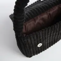 Сумка молодёжная на магните, 25.5&times;4.5&times;18.5 см, чёрная