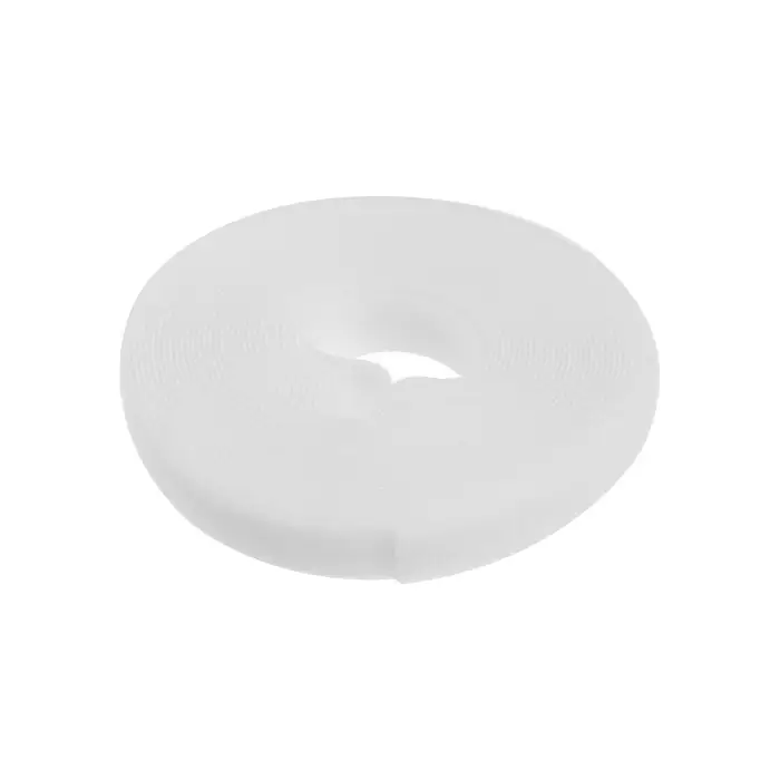 Лента-липучка для проводов 5000&times;10&times;1.5 мм ТУНДРА, белая, 1 шт.