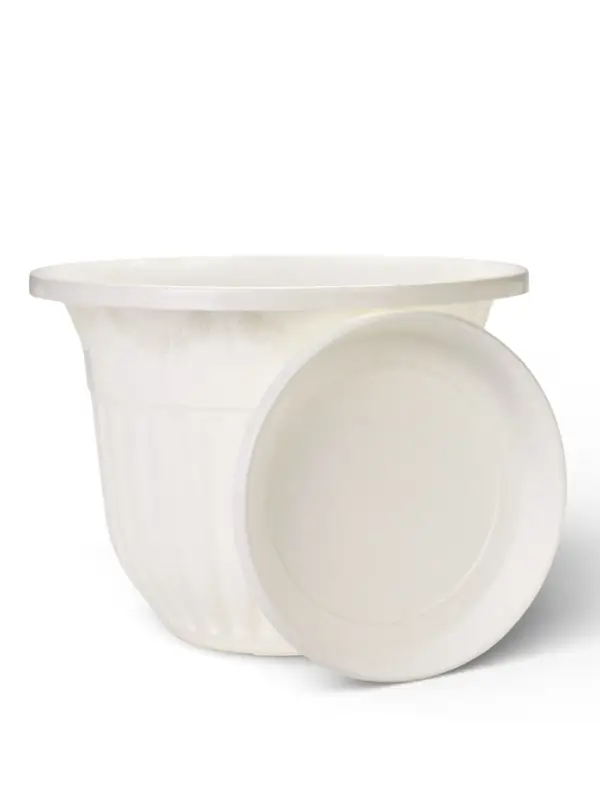 Горшок для цветов с поддоном &laquo;Лозанна&raquo;, 25 л, пластиковый, белый