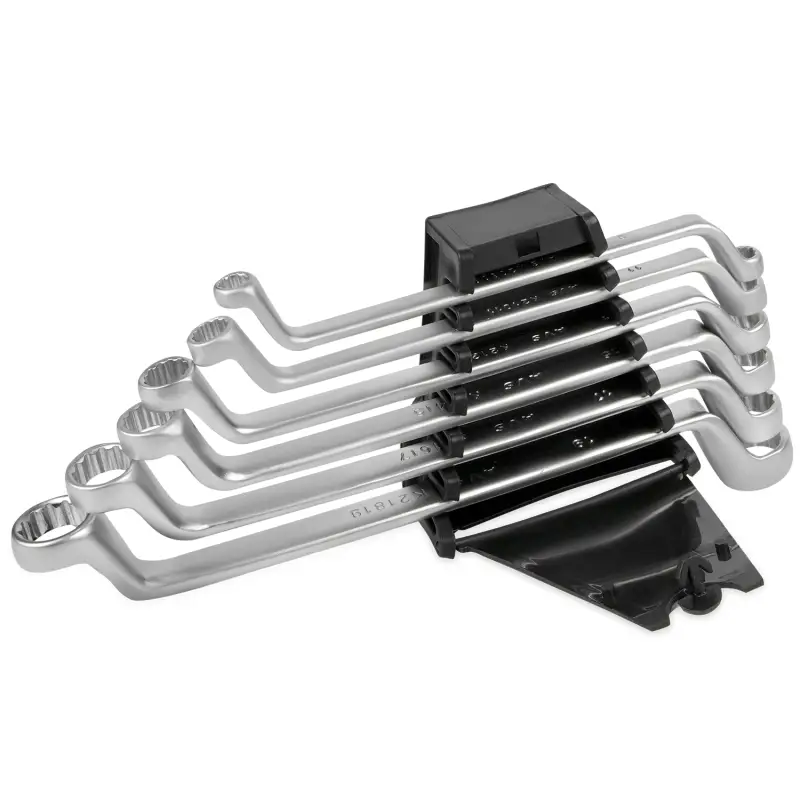 Набор ключей гаечных накидных изогнутых на держателе (8-19 мм) (6 предметов) AVS K2N6P