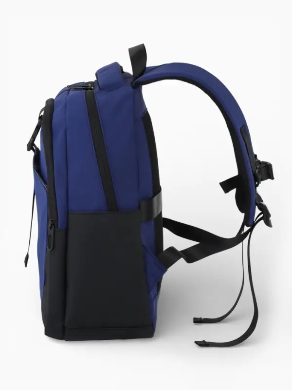 Рюкзак, 27*13*38,5 см, 2 отд 3н/карм, Комби, Водонепрон. дно, синий/черн