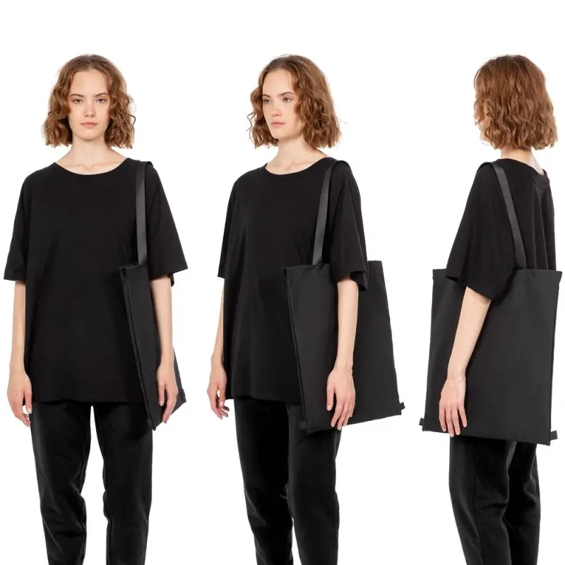 Шопер B3, черный с черными ручками Шопер B3, черный с черными ручками