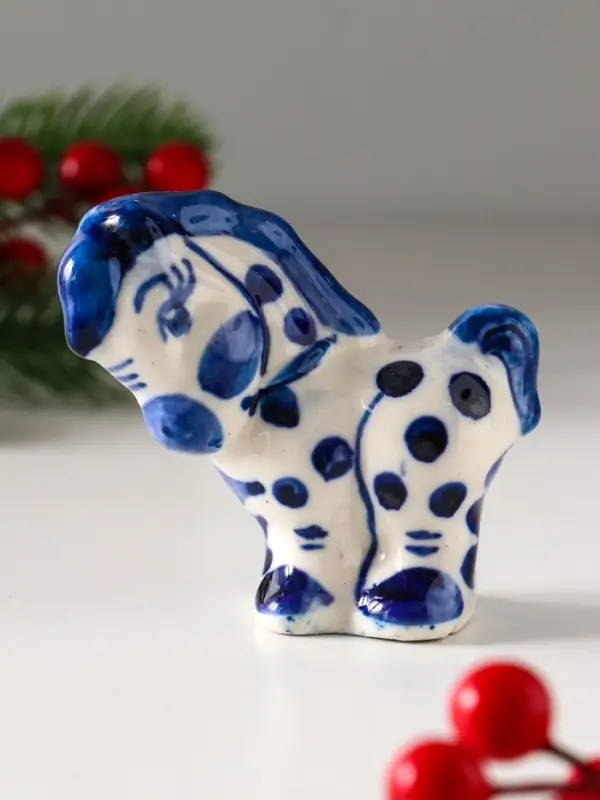 Сувенир  Сувенир "Конь в яблоках",9х5 см, гжель