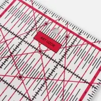 Линейка для квилтинга и пэчворка, 15&times;15 см, s=2.5 мм, розовая