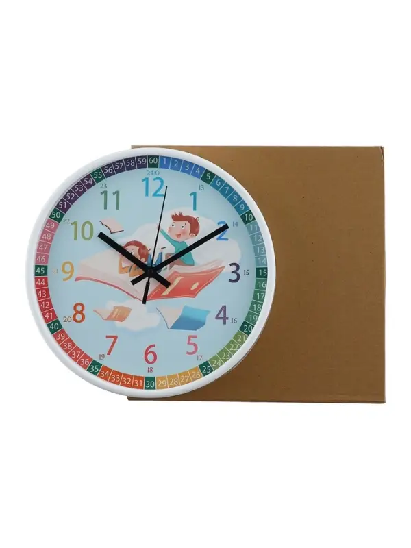 Часы настенные &laquo;Ученье свет&raquo;, детские, бесшумные, плавный ход, d=25 см, от батарейки 1&times;АА