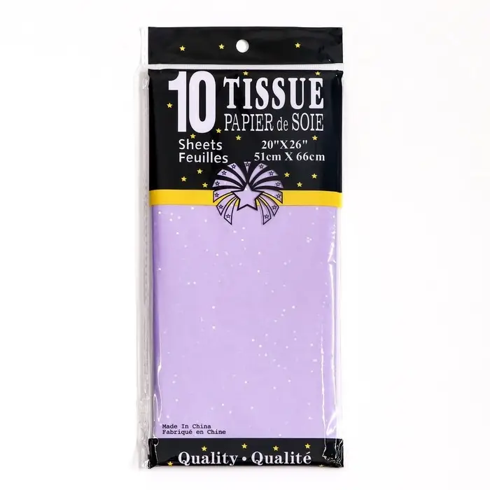 Бумага упаковочная тишью, &laquo;Конфетти&raquo;, сиреневая, 50&times;66 см