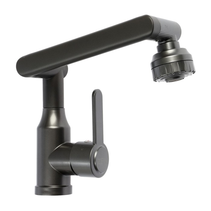 Смеситель для кухни ZEIN Z3706, регулируемый излив высотой 25 см, аэратор 2 режима, графит Смеситель для кухни ZEIN Z3706, регулируемый излив высотой 25 см, аэратор 2 режима, графит