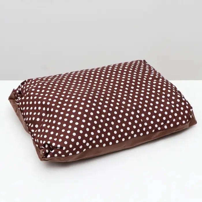 Лежанка &laquo;Милаш&raquo;, 52&times;42&times;15, бязь, плюш, бежево-коричневая