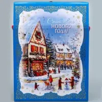 Коробка подарочная новогодняя, 20×10×26.5 см