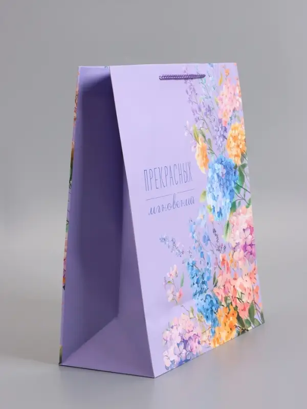Пакет подарочный ламинированный &laquo;Прекрасных мгновений&raquo;, 26&times;12&times;32 см