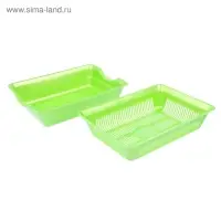 Туалет глубокий с сеткой, 38.5&times;26&times;9 см, зеленый