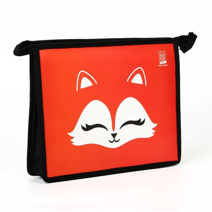 Папка для тетрадей А5 на молнии сверху пластик ПМ-А5-29 «Лиса» Папка для тетрадей А5 на молнии сверху пластик ПМ-А5-29 «Лиса»