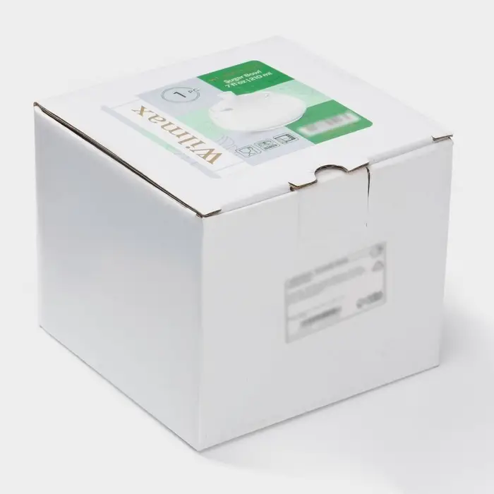 Сахарница с крышкой Wilmax, 210 мл, фарфор, белая