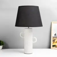 Лампа настольная RISALUX &laquo;Бату&raquo;, E14, 40 Вт, серая, 28&times;28&times;40 см