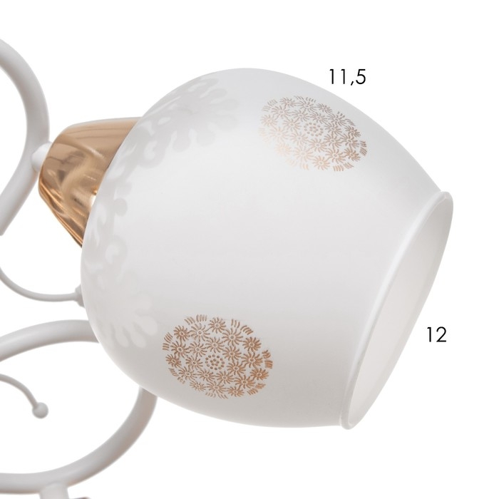 Люстра Люстра "Оливия" 5х60Вт Е27 Золото, белый 52х52х28см