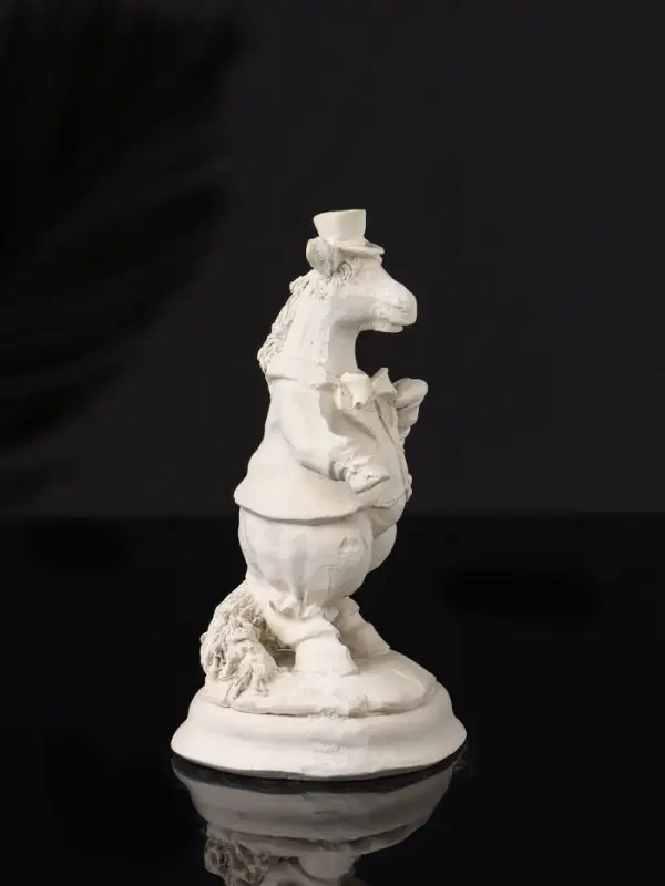 Фигура  Фигура "Конь на пьедестале" 10 см, натуральный, гипс