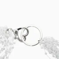 Чокер на леске многослойный &laquo;Жемчужная Богема&raquo;, бусина №3, L=43 см, белый