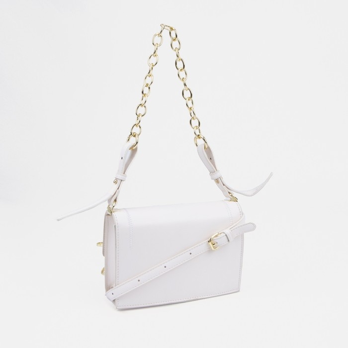 Сумка-мессенджер на клапане, цвет белый Сумка-мессенджер на клапане, цвет белый