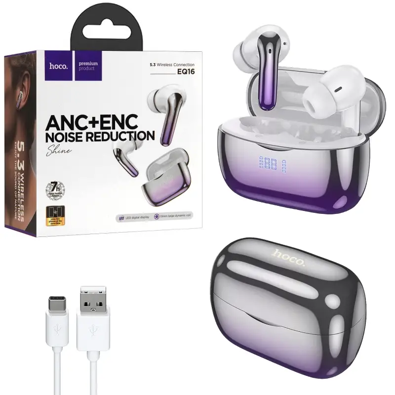 Гарнитура EQ16 Wireless Headset HOCO сиреневая Гарнитура EQ16 Wireless Headset HOCO сиреневая