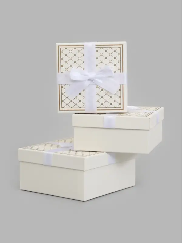 Набор подарочных коробок 3 в 1, 19&times;19&times;9.5 см, 17&times;17&times;8 см, 15&times;15&times;6.5 см