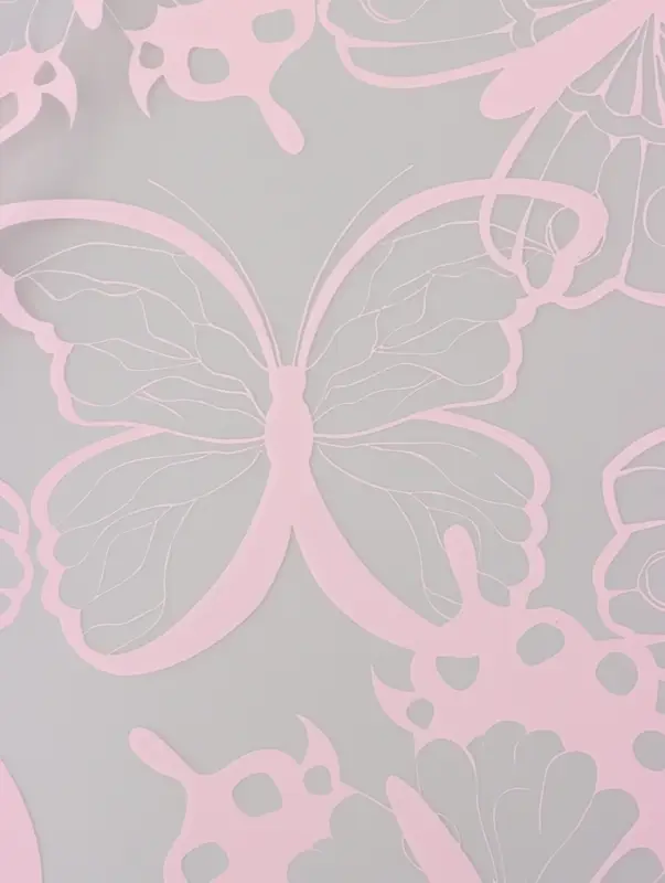 Пленка флористическая для цветов &laquo;Бабочки&raquo;, розовая, 57&times;57 см
