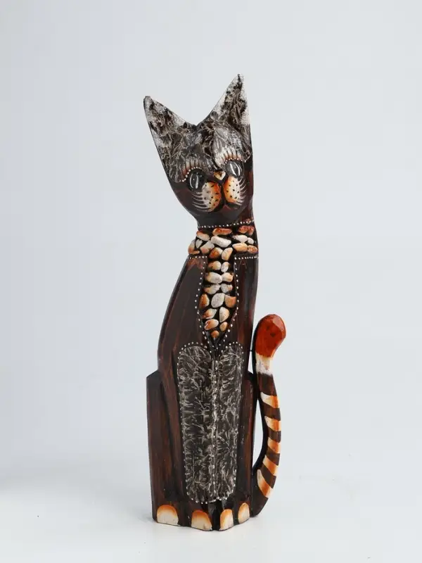 Фигура &laquo;Кошка&raquo;, 35 см, дерево
