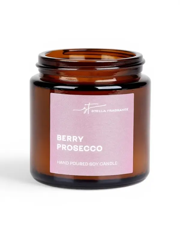Ароматическая свеча в банке ST Berry Prosecco, ягоды и шампанское, 90 г