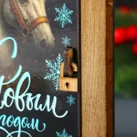 Новогодняя шкатулка-книга "Снежинки" 14х12х5 см