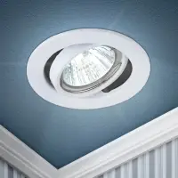 Светильник штампованный поворотный MR16,12V/220V, 50W белый ST2A WH