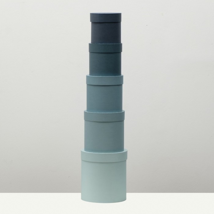 Набор круглых коробок 5 в 1 Набор круглых коробок 5 в 1 "Барракуда" 23 х 23 х 25 - 15 х 15 х 15 см