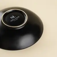 Салатники SL Home &laquo;Дарк&raquo;, 380 мл, d=16.5 см, набор 2 шт., фарфор, чёрные