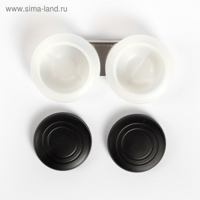 Маслёнки, 2 штуки, пластиковые, для красок, с закручивающимися крышками, с держателем Маслёнки, 2 штуки, пластиковые, для красок, с закручивающимися крышками, с держателем