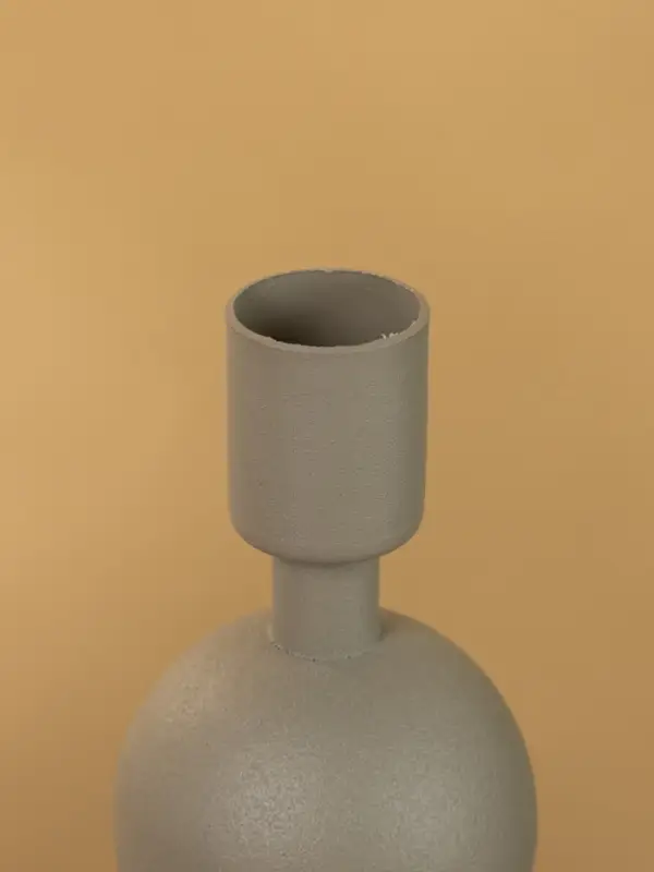 Подсвечник на 1 свечу текстурный  Подсвечник на 1 свечу текстурный "Графитовый" с 2 сферами 8,5х8,5х18 см