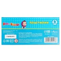Пластилин 6 цветов, 90 г «Маша и медведь»